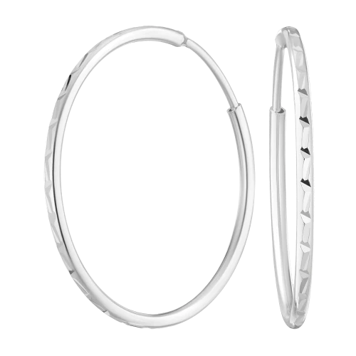 Серьги конго из серебра 925 пробы