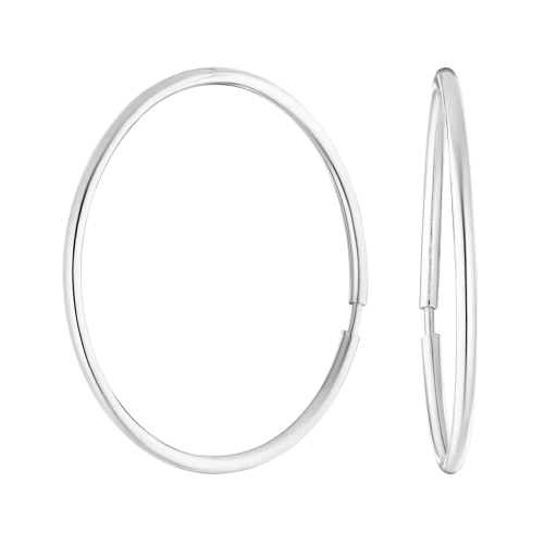 Серьги конго из серебра 925 пробы