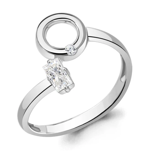 Кольцо из серебра 925 пробы с фианитами