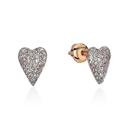 Серьги из золота 585 пробы с фианитами