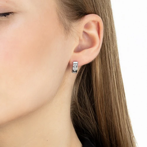 Серьги из серебра 925 пробы с фианитами