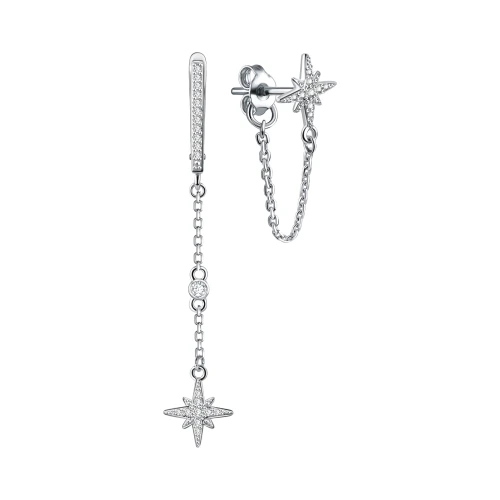 Серьги из серебра 925 пробы с фианитами