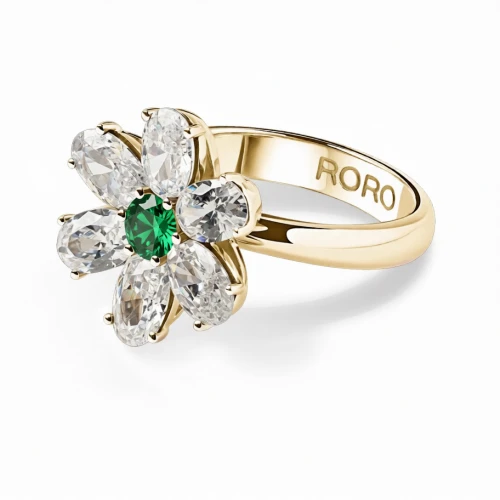 Кольцо из серебра 925 пробы с позолотой, с цветными цирконами