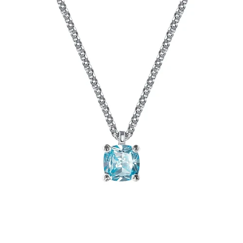 Колье из серебра 925 пробы с цветными цирконами