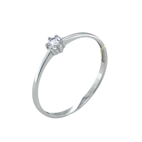 Кольцо из белого золота 585 пробы с фианитами