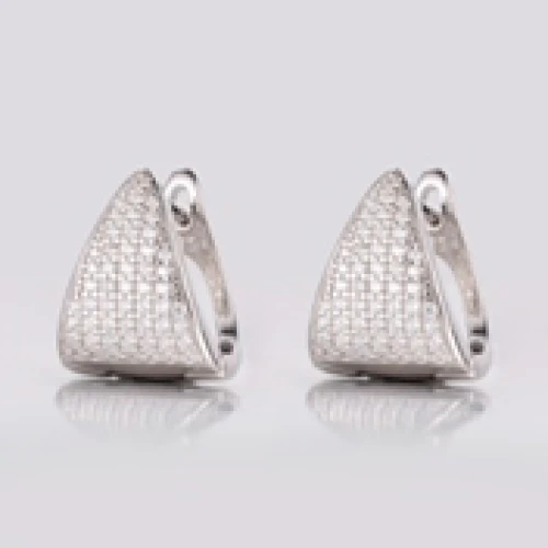 Серьги из серебра 925 пробы с цирконами