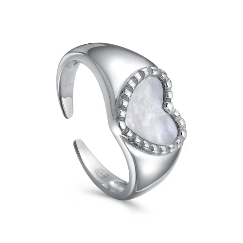 Кольцо из серебра 925 пробы с перламутром