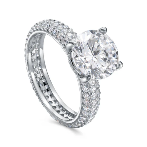 Кольцо (925) бриллианит, фианит