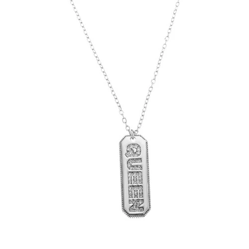 Колье из серебра 925 пробы с цирконами