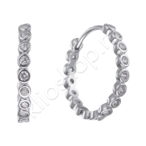 Серьги из серебра 925 пробы с цирконами