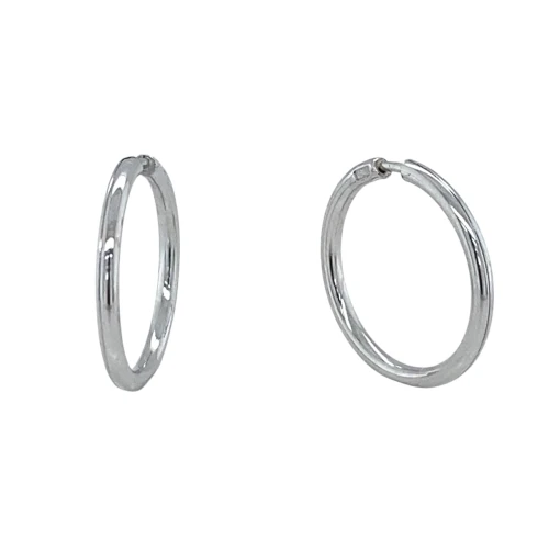 Серьги конго из серебра 925 пробы