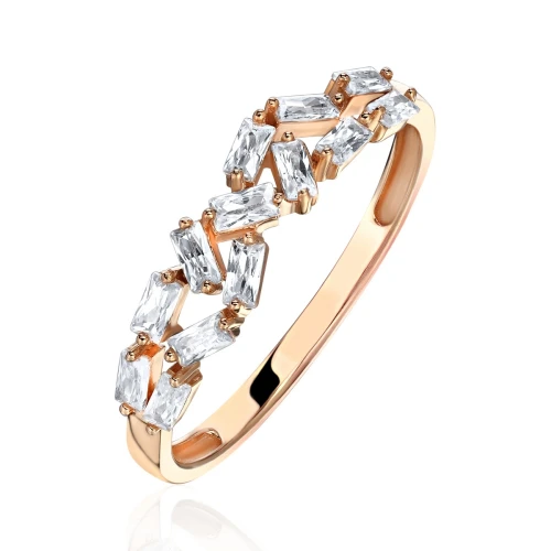 Кольцо из золота 585 пробы с фианитами