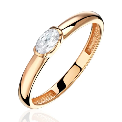 Кольцо из золота 585 пробы с фианитами