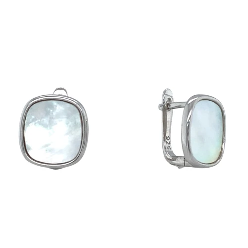 Серьги из серебра 925 пробы с перламутром