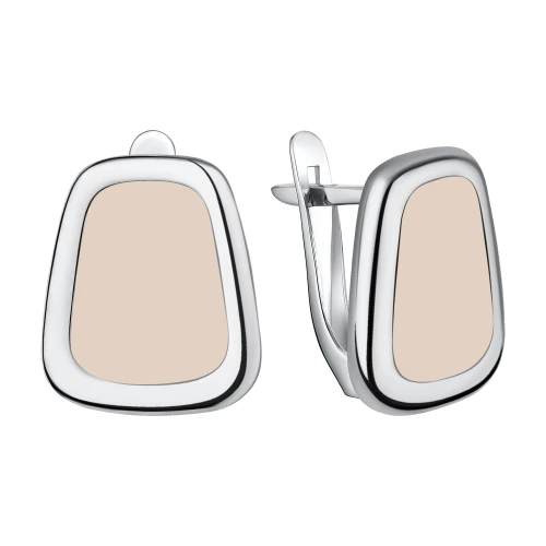 Серьги из серебра 925 пробы с эмалью