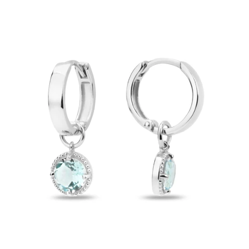 Серьги из серебра 925 пробы с топазами