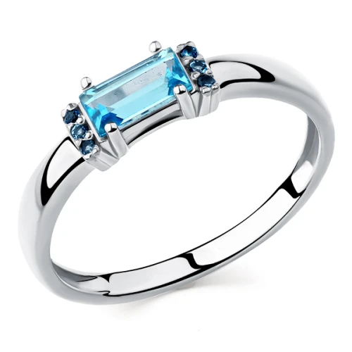 Кольцо (925) топаз, топаз синт.