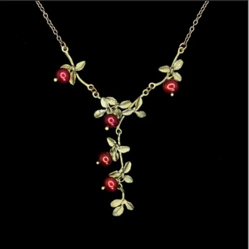 Колье жемчуг клюква