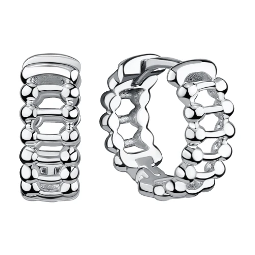 Серьги конго из серебра 925 пробы