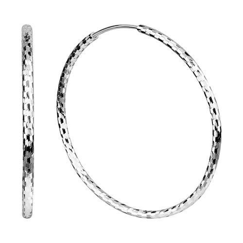 Серьги конго из серебра 925 пробы