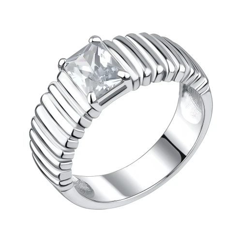 Кольцо из серебра 925 пробы с фианитами