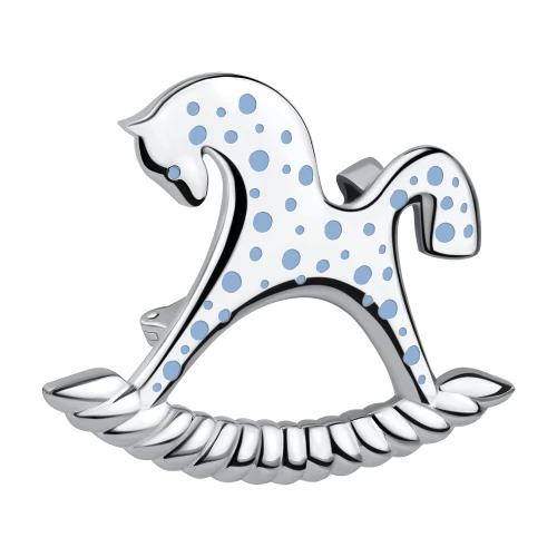 Брошь из серебра 925 пробы с эмалью