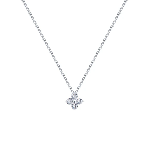 Колье из белого золота 585 пробы с фианитами