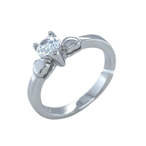 Кольцо из серебра 925 пробы с цирконами