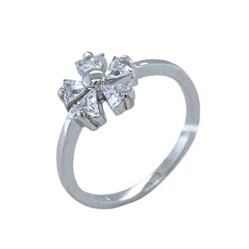 Кольцо из серебра 925 пробы с цирконами