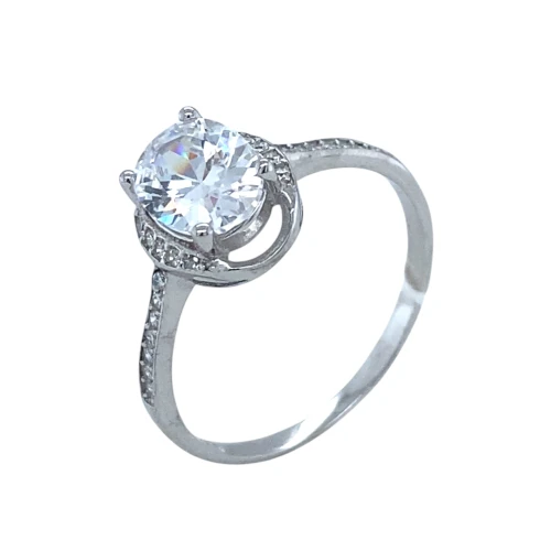 Кольцо из серебра 925 пробы с цирконами