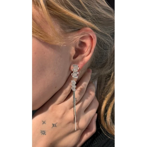 Пусеты фианит