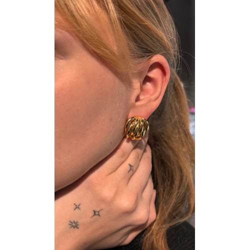 Серьги пусеты из бижутерного сплава