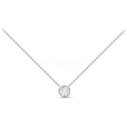 Колье из серебра 925 пробы с фианитами