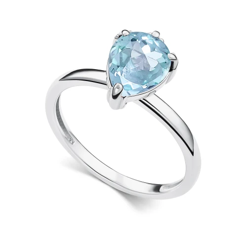 Кольцо из серебра 925 пробы с топазом