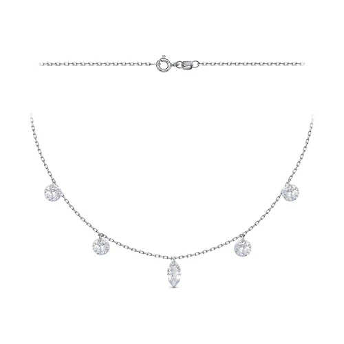 Колье из серебра 925 пробы с цирконами