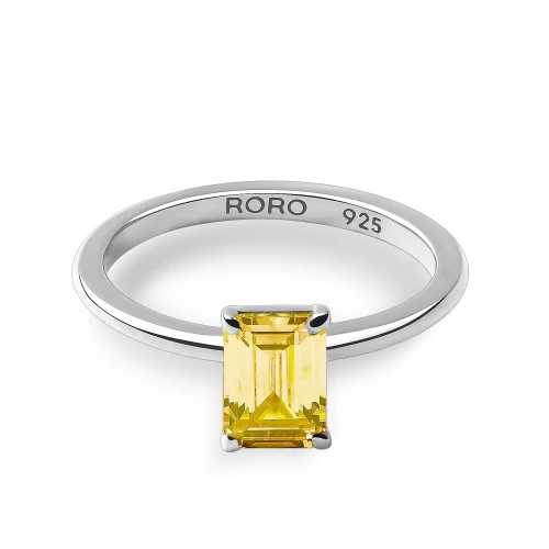 Кольцо из серебра 925 пробы с цветными цирконами