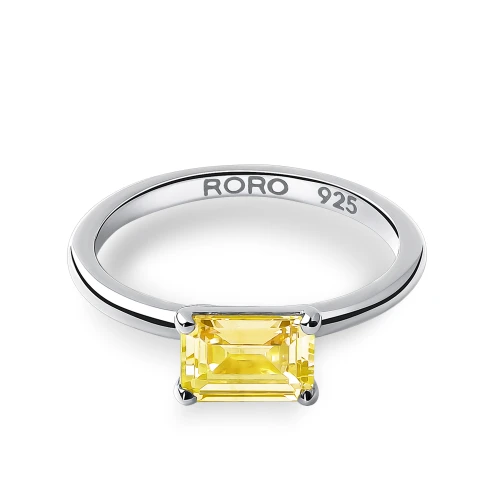 Кольцо из серебра 925 пробы с цветными цирконами