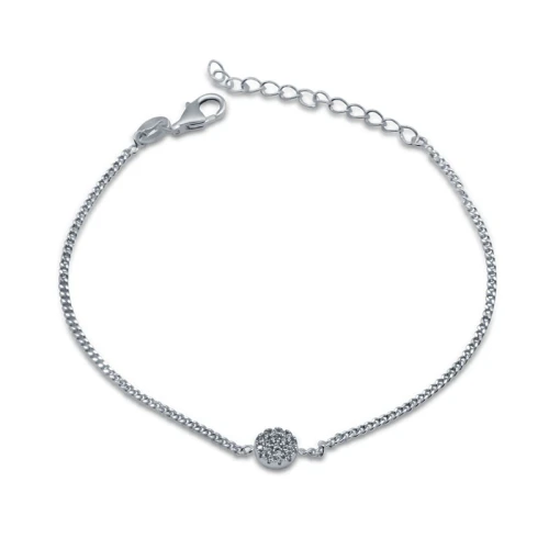 Браслет из серебра 925 пробы с фианитами