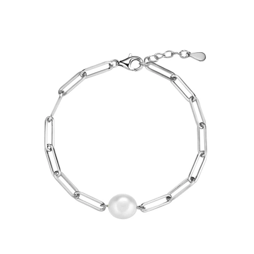 Браслет из серебра 925 пробы с жемчугом