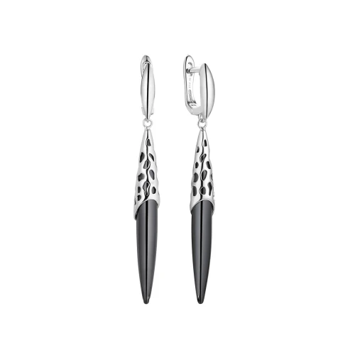 Серьги из серебра 925 пробы с керамикой