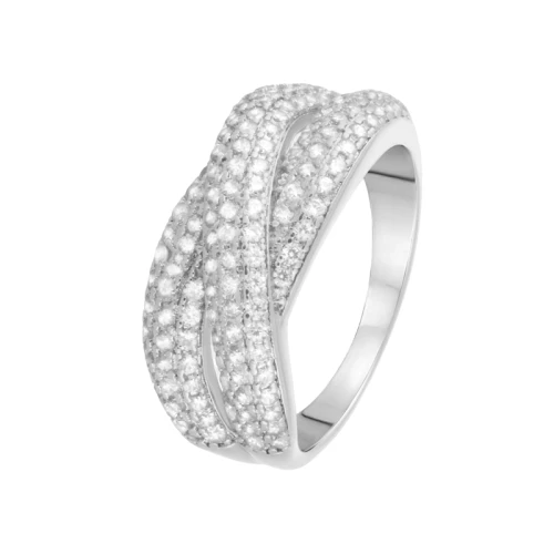 Кольцо из серебра 925 пробы с фианитами