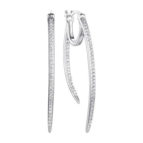 Серьги из серебра 925 пробы с фианитами