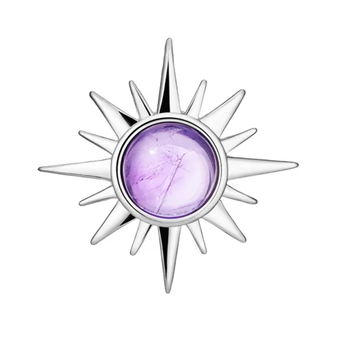 Подвеска из серебра 925 пробы с аметистом