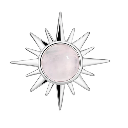 Подвеска из серебра 925 пробы с кварцами