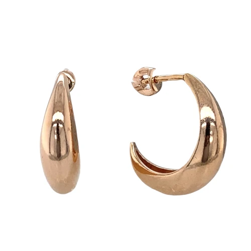 Серьги пусеты из серебра 925 пробы с позолотой