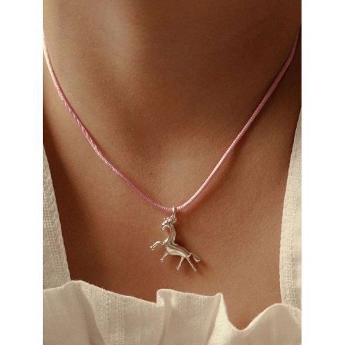 Колье (925) текстиль лошадка s