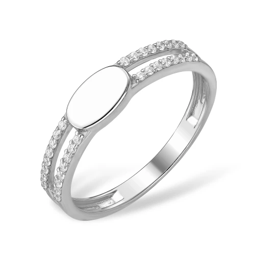 Кольцо из серебра 925 пробы с фианитами