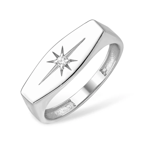 Кольцо из серебра 925 пробы с фианитами