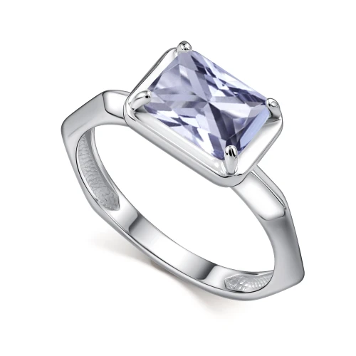 Кольцо из серебра 925 пробы с цветными кристаллами