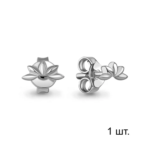 Моносерьга пусета из серебра 925 пробы